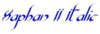 Xaphan II Italic шрифт